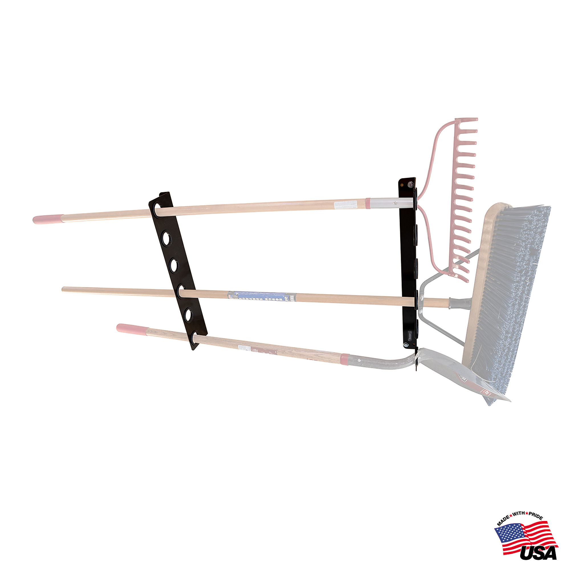 Buyers Products, Enclosed Landscape Trailer Hand Shovel 6 Tool Holder Rack, Shelves (qty.) 6 Material Steel, Model# LT37
